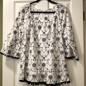 Style & Co embroidered blouse